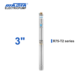 60Hz Mastra 3 inch Submersible Pump - R75-T2 series 2 m³/h rated flow stainless steel pump