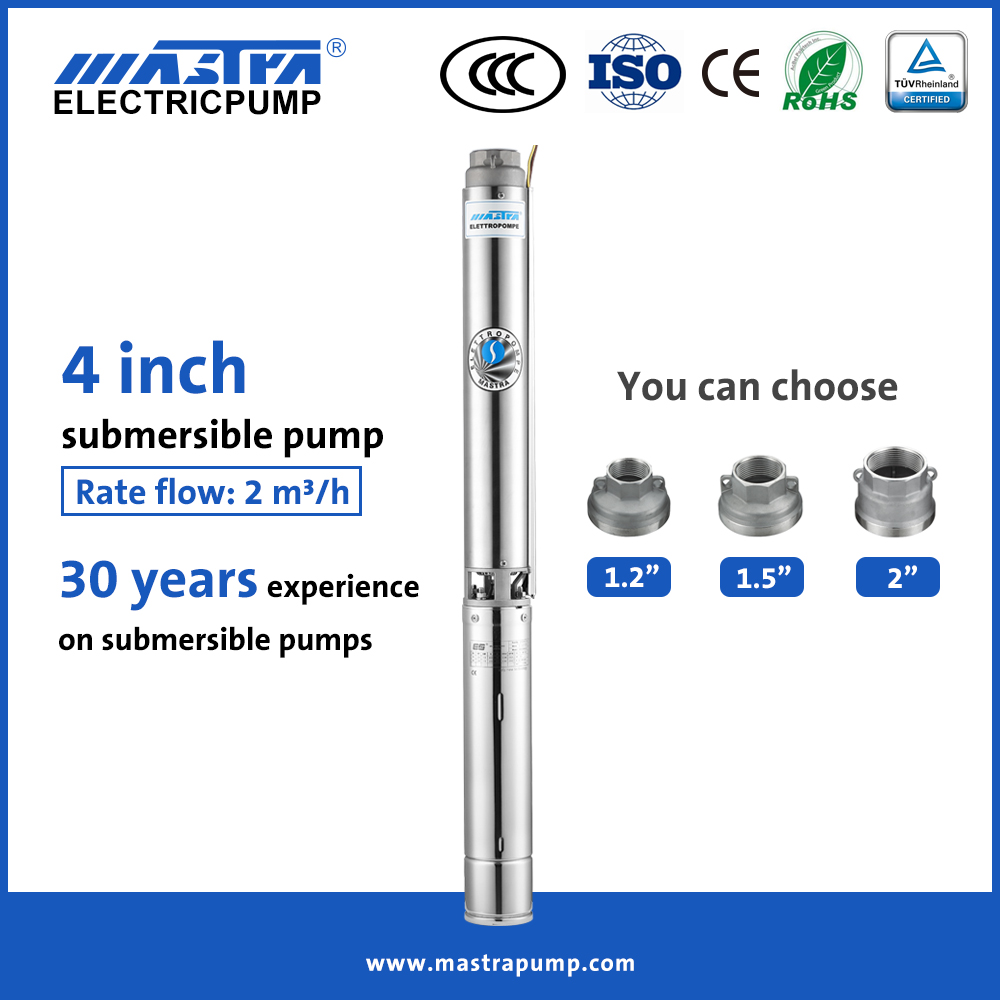 Mastra 4 inch solar powered submersible water pump R95-ST deep well submersible water pump