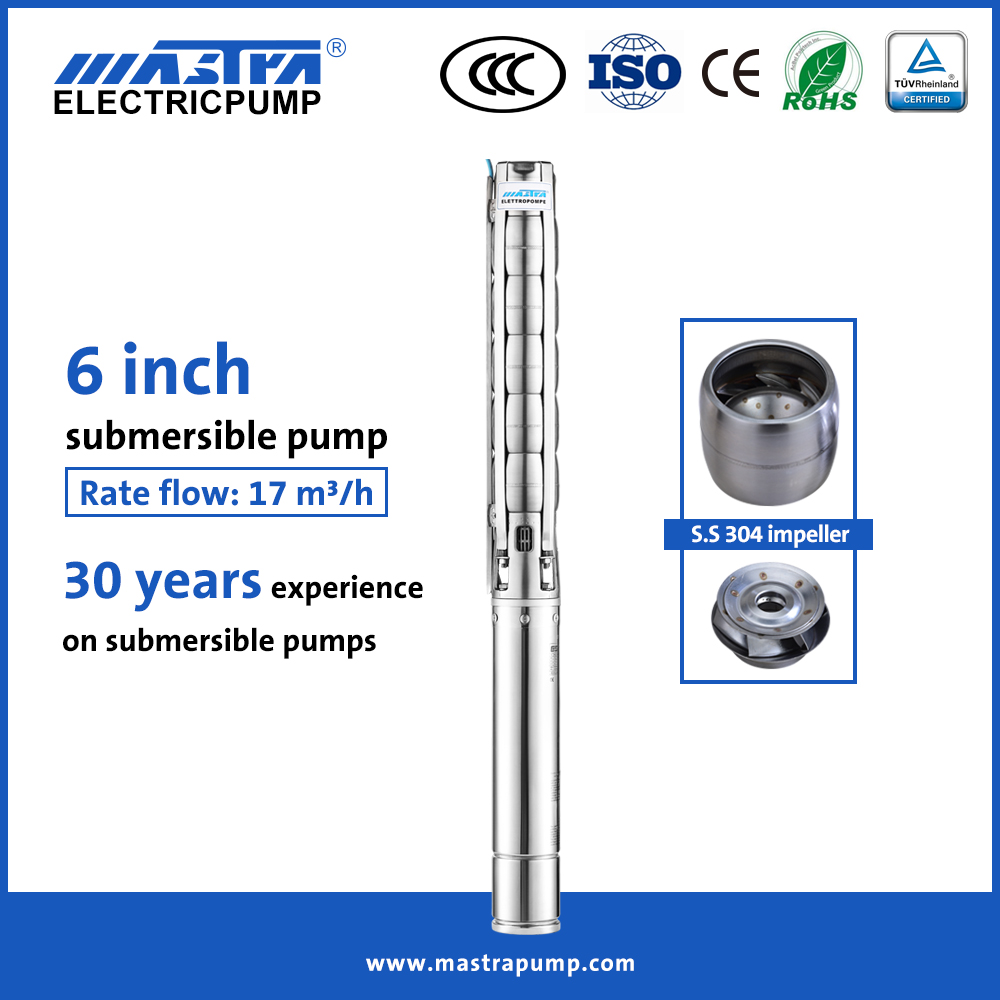 Mastra 6 inch all stainless steel borehole submersible water pump price 6SP farm irrigation pumps for sale