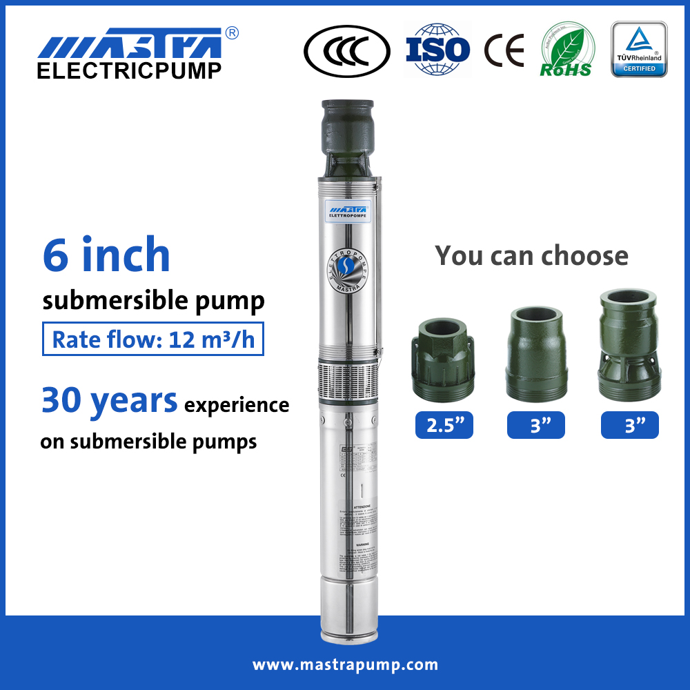 Mastra 6 inch solar powered submersible water pump R150-BS farm irrigation pumps for sale