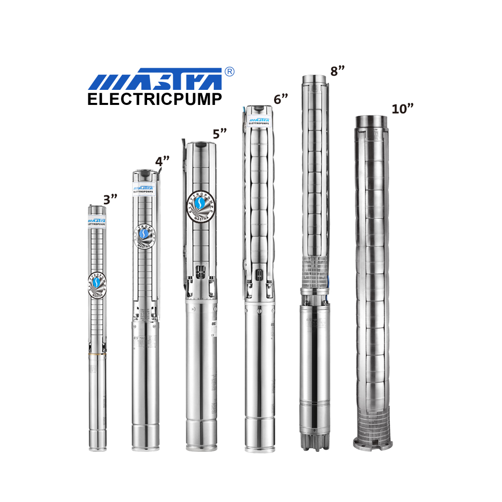 Mastra 4 inch submersible pump - R95-DT series 8 m³/h rated flow deep well water pump