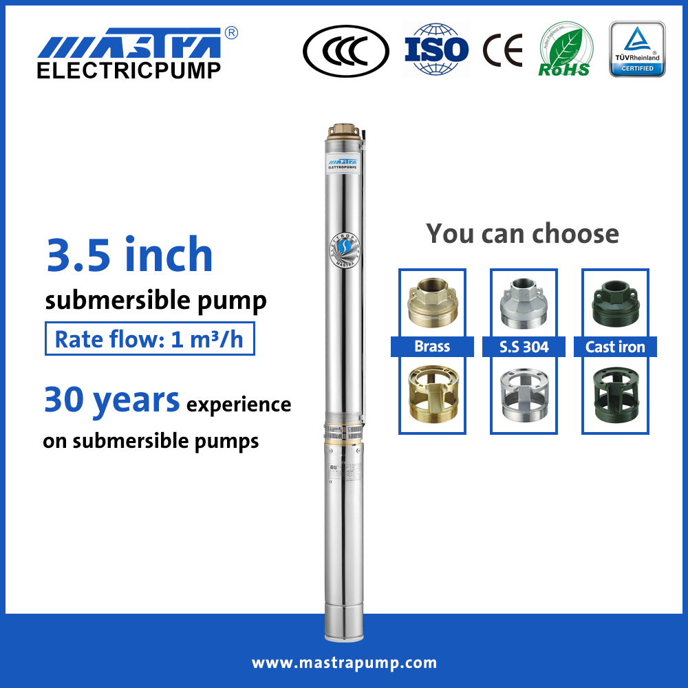 Mastra 3.5 inch deep well solar water pump R85-QX drainage water pump