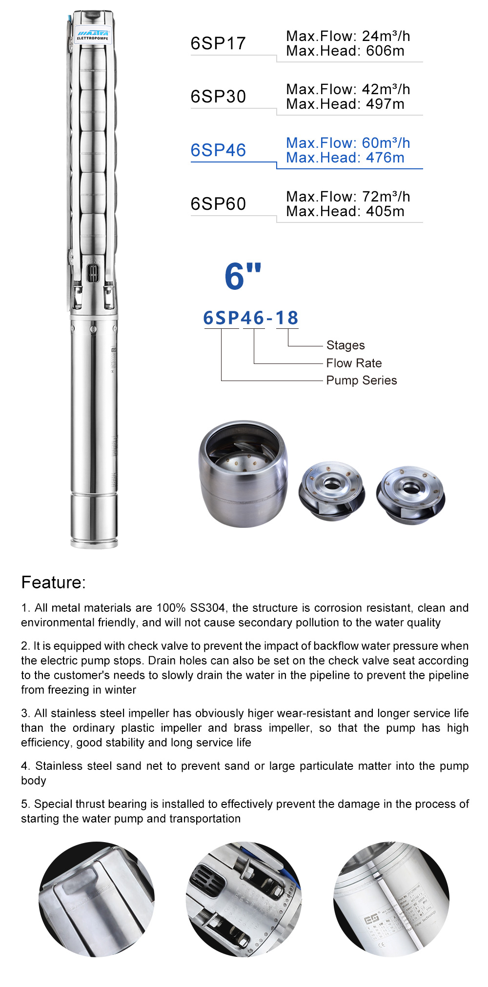 submersible pump dimensions