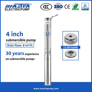 Mastra 4 inch stainless steel grundfos submersible pump 4SP franklin electric deep well submersible pump motor 5 hp