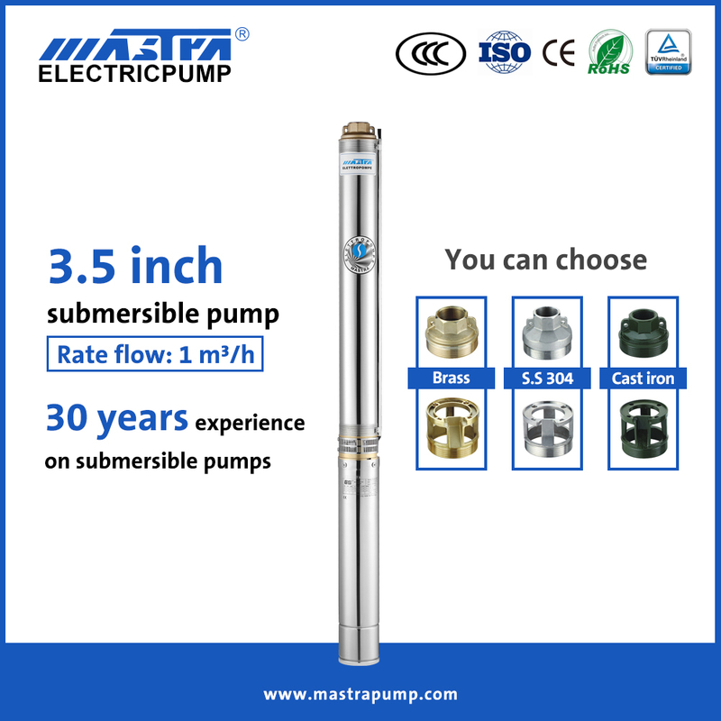 Mastra 3.5 inch ac submersible borehole water pump R85-QX Solar water pump company