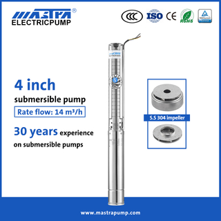 Mastra 4 inch stainless steel borehole fountain submersible pump 4SP 3/4 hp submersible well pump