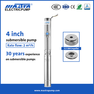 Mastra 4 inch full stainless steel 2.5 hp submersible pump 4SP2-33 electric submersible pump