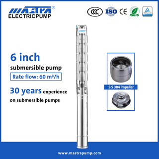 Mastra 6 inch stainless steel 3 phase submersible well pump 6SP super submersible pump