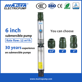 Mastra 6 inch best 1.5 hp submersible well pump R150-BS franklin pump motor submersible