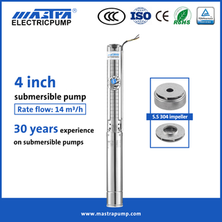 Mastra 4 inch all stainless steel best solar submersible pump 4SP14 franklin electric submersible pump price