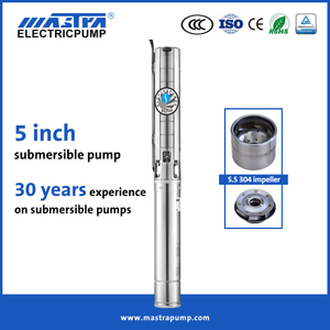 MASTRA 5 inch Full Stainless Steel Submersible Well Pump 5SP Series Submersible Deep Well Pump Borehole Pump