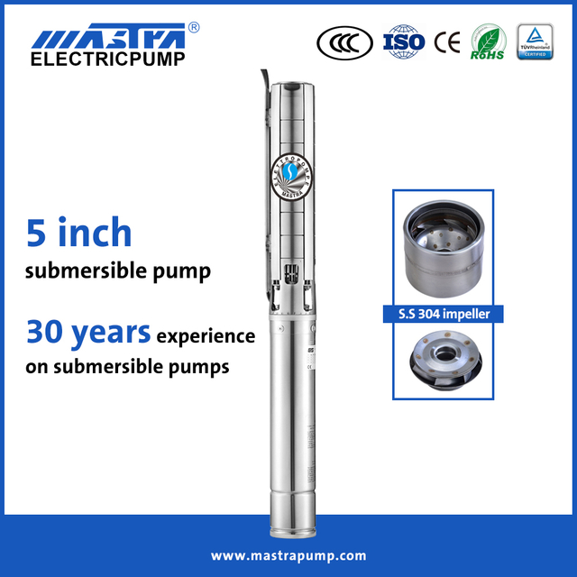 MASTRA 5 inch Full Stainless Steel Submersible Well Pump 5SP Series Submersible Deep Well Pump Borehole Pump