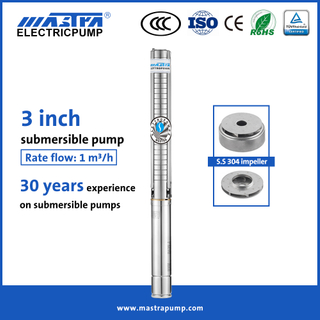 Mastra 3 inch full stainless steel submersible pressure pump 3SP solar submersible well pump kits