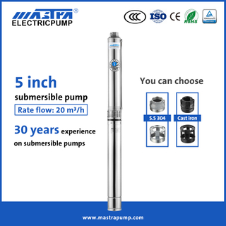 Mastra 5 inch stainless steel AC solar Submersible well Pump R125 high flow submersible water pump