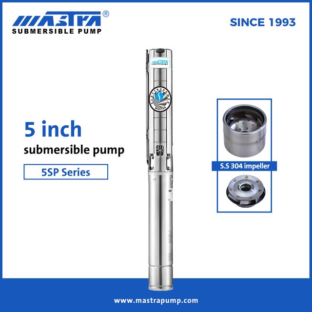 MASTRA 5 inch Full Stainless Steel Submersible Well Pump 5SP Series Submersible Deep Well Pump Borehole Pump