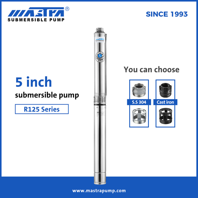 MASTRA 5 inch Submersble Well Pump Supplier R125 Series Stainless Steel Submersible deep Well Pump