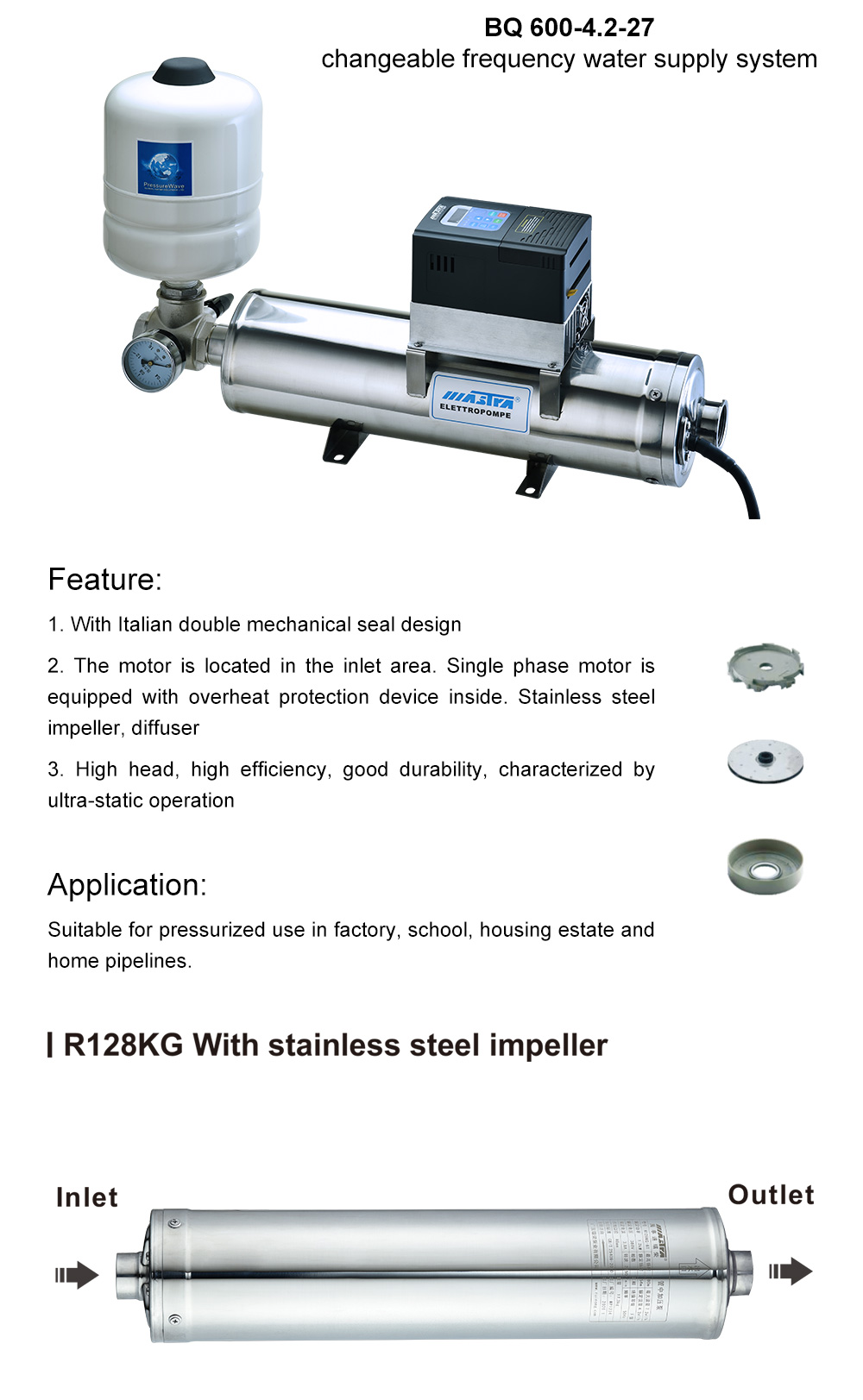 booster pump with pressure tank