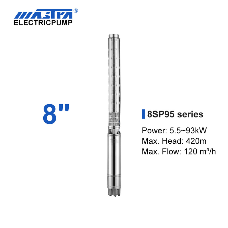 Mastra 8 inch stainless steel submersible pump - 8SP series 95 m³/h rated flow walmart submersible fountain pump