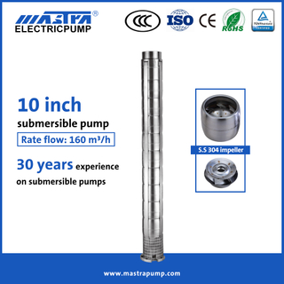 Mastra 10 inch all stainless steel grundfos submersible pumps price list 10SP160 electric submersible water pump