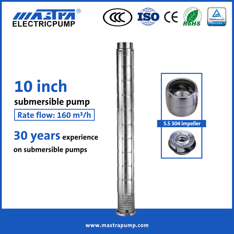 Mastra 10 inch all stainless steel high flow submersible water pump 10SP solar submersible pump india