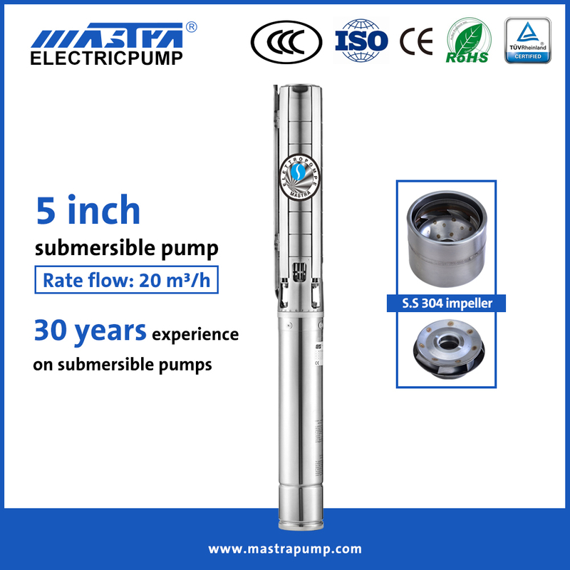 Mastra 5 inch all stainless steel franklin submersible pump 3 4 hp 5SP20 grundfos submersible pump 1 hp price