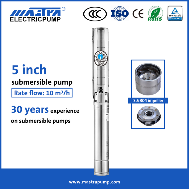 Mastra 5 inch all stainless steel AC DC submersible pump 5SP submersible well pumps for sale