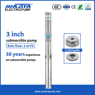 Mastra 3 inch stainless steel deep well pump manufacturers 3SP franklin submersible pump 1 hp