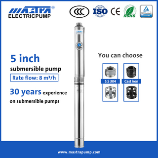 Mastra 5 inch stainless steel Submersible borehole water Pump R125 2 hp submersible deep well pump