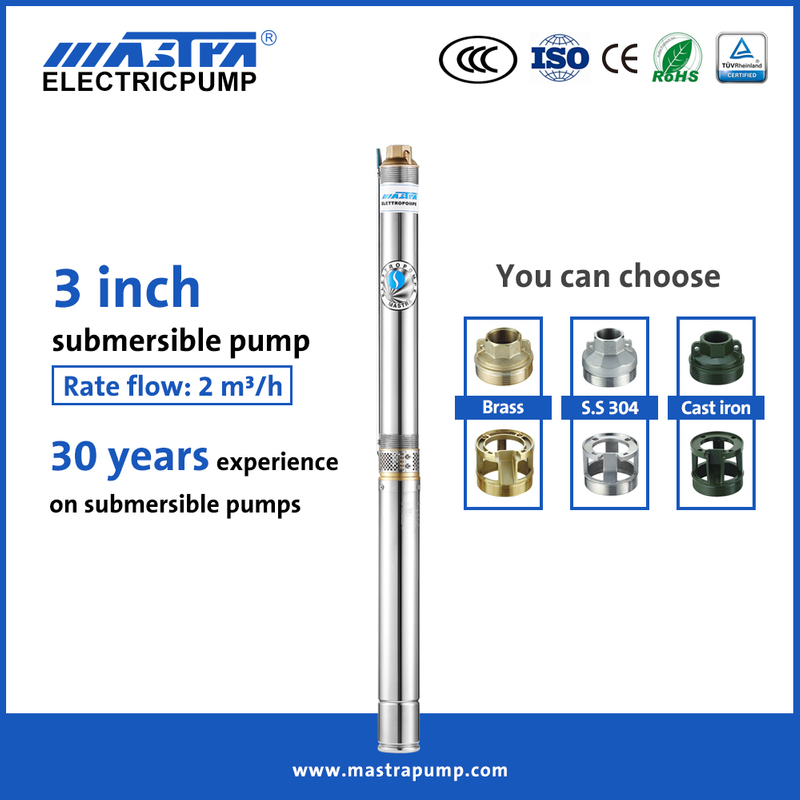 Mastra 3 inch submersible well pump R75-T2 1/2 hp grundfos submersible pump