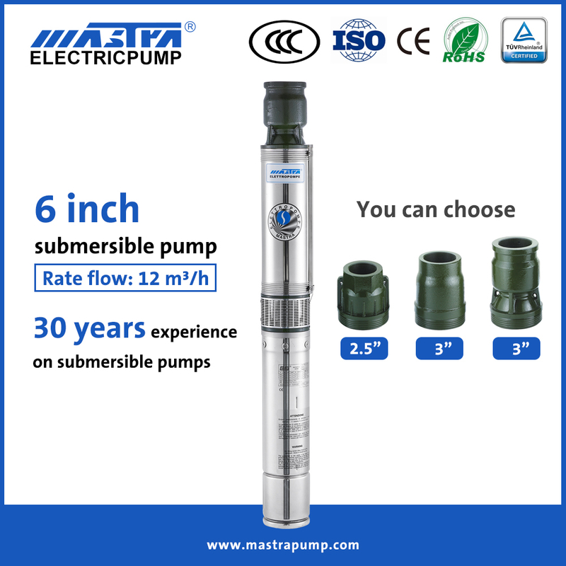 Mastra 6 inch deep well submersible water pump R150-BS deep well water pump for sale