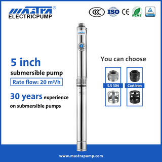 Mastra 5 inch Submersible deep well Pump R125 series 20 m³/h rated flow Submersible water pump