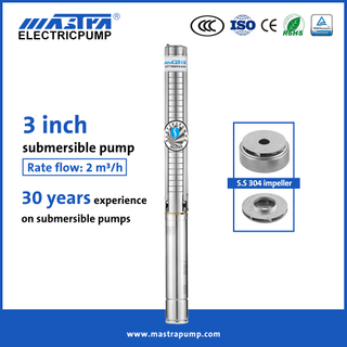 Mastra 3 inch stainless steel AC deep well pump manufacturers 3SP submersible pump brand