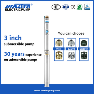 Mastra 3 inch 1/2 hp submersible well pump R75-T1 1.5hp submersible pump