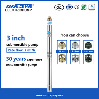 Mastra 3 inch best brand submersible well pump R75-T2-45 solar water pump