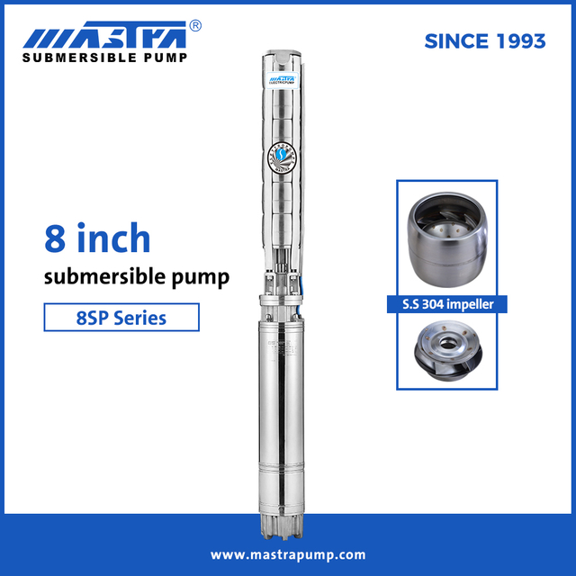 MASTRA 8 inch All Stainless Steel Submersible Borehole Pump 8SP Series Deep Well Pump