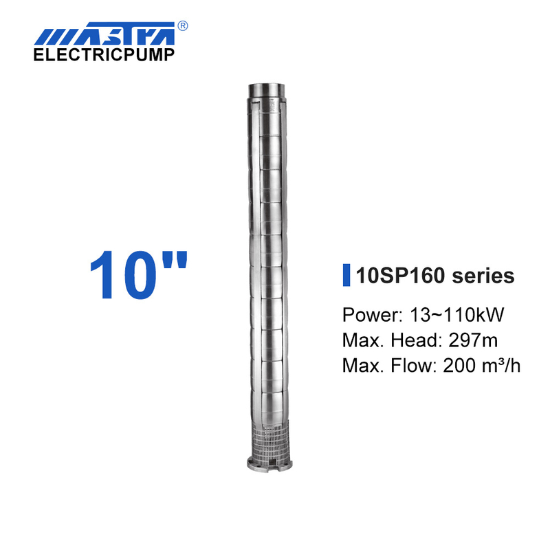 Mastra 10 inch stainless steel submersible pump - 10SP series 160 m³/h rated flow