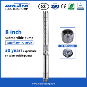 Mastra 8 inch all stainless steel 10 hp submersible pump price philippines 8SP77 grundfos sp submersible pumps