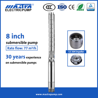 Mastra 8 inch all stainless steel 10 hp submersible pump price philippines 8SP77 grundfos sp submersible pumps