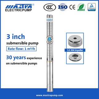 Mastra 3 inch full stainless steel solar water pump for deep well 3SP1 grundfos deep well submersible pump