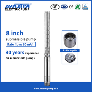 Mastra 8 inch all stainless steel submersible irrigation pump 8SP China manufacturer of submersible pump