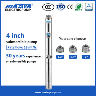 Mastra 4 inch submersible pump 220-240v R95-ST18 submersible pump for 300 feet borewell price