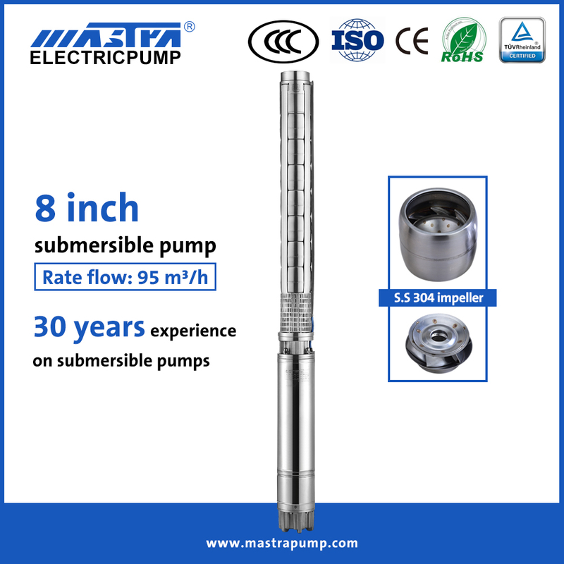 Mastra 8 inch all stainless steel best solar submersible pump 8SP 50 hp submersible pump price