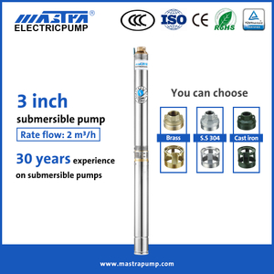 Mastra 3 inch 1.5 hp submersible well pump R75-T2 clean water submersible pump