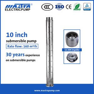 Mastra 10 inch all stainless steel 12 hp submersible pump price 10SP160 best brand of submersible sump pump