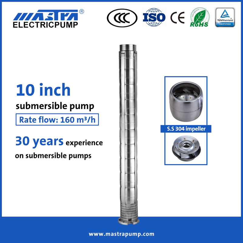 Mastra 10 inch all stainless steel submersible irrigation pump 10SP160 submersible fountain pump