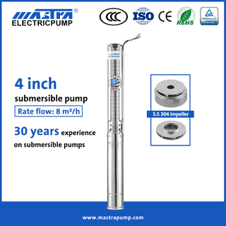 Mastra 4 inch all stainless steel solar water pumps submersible 4SP8-58 electric submersible pump