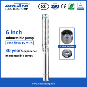 Mastra 6 inch all stainless steel submersible lake irrigation pump 6SP15 water well pumps submersible