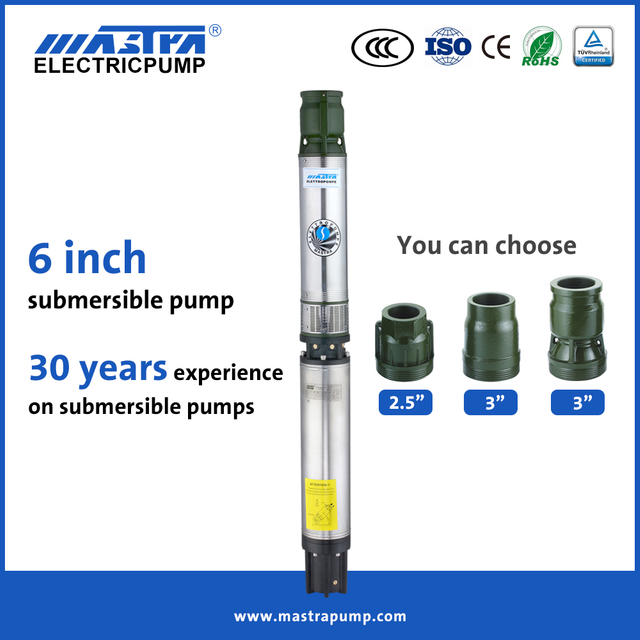 MASTRA 6 inch Stainless Steel submersible pump manufacturer R150 Series Deep Well Submersible Pump