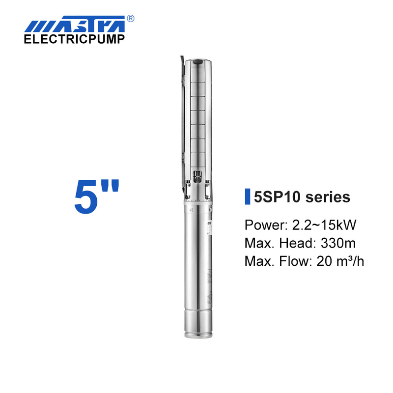 Mastra 5 inch stainless steel submersible pump - 5SP series 10 m³/h rated flow