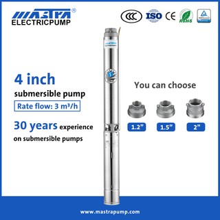 Mastra 4 inch best rated submersible deep well pumps R95-ST deep well solar pump